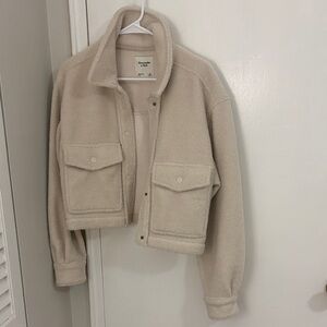 Abercrombie & Fitch Beige Teddy Jacket